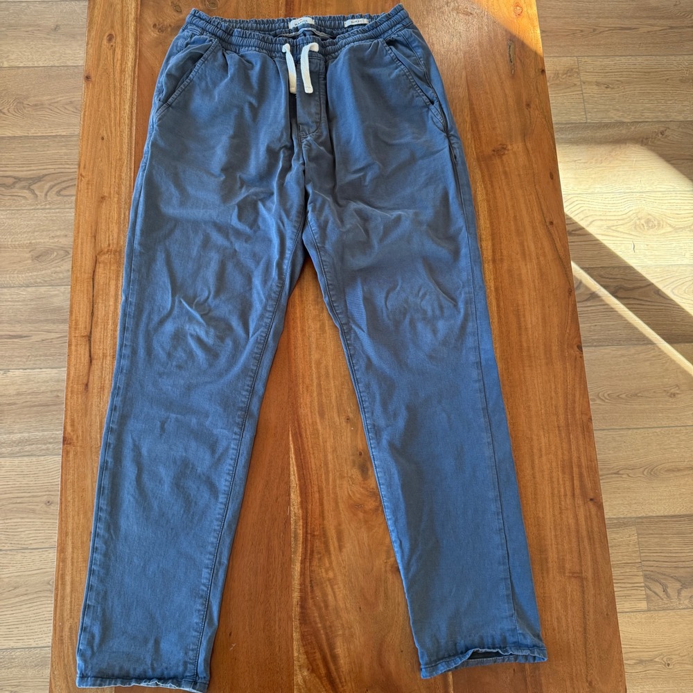 Men's Blue Drawstring Casual Pants
